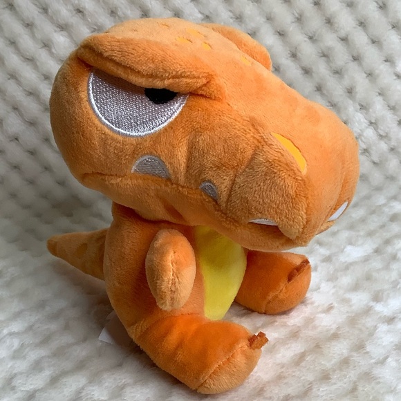 Tiger Head Toys Crackin Eggs Plush Orange Dino with Working Sound Stuffed Animal - Picture 3 of 10